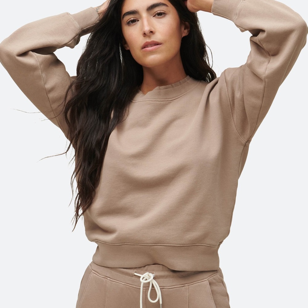 MATE the label Fleece Raw Neck Sweatshirt size S